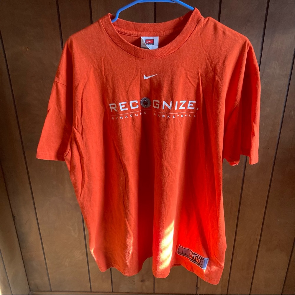 Vintage Nike T Shirt Mens L Syracuse University Basketball 90s Made In USA